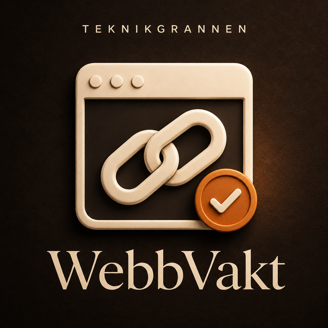 WebbVakt: ett webbfönster med kedjelänkar och en bock
